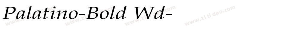 Palatino-Bold Wd字体转换
